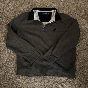 Nautica Men's Charcoal Zip-Up Sweater